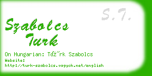 szabolcs turk business card